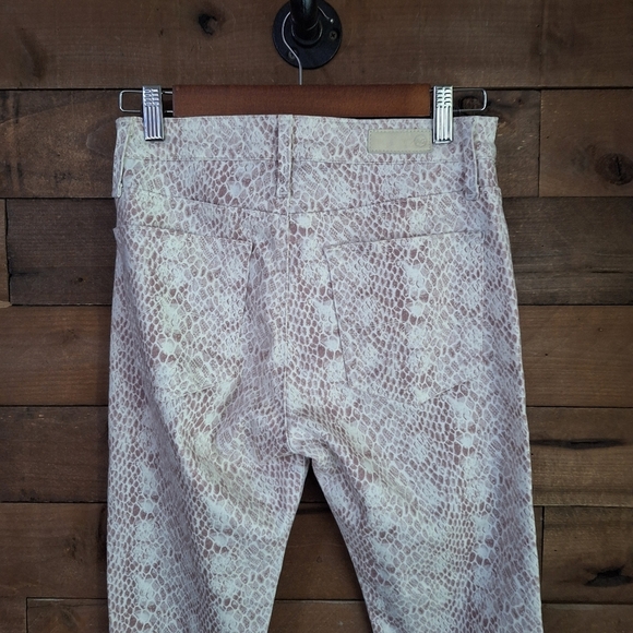 AG Adriano Goldchmied The Farrah Skinny Ankle Snakeskin Print SZ 26 R - Picture 6 of 11